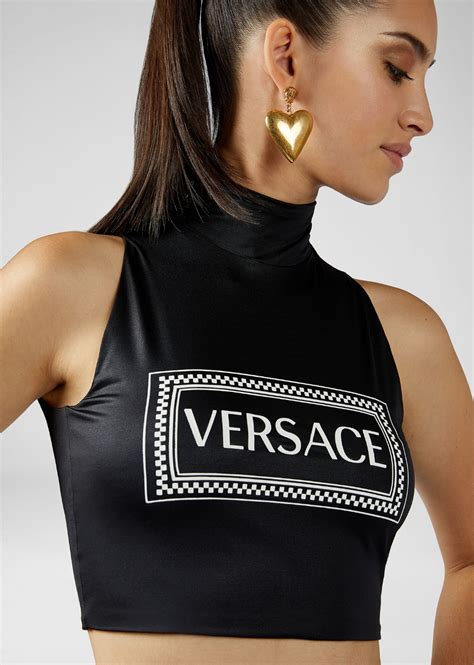 versace crop top sale|versace tops ladies.